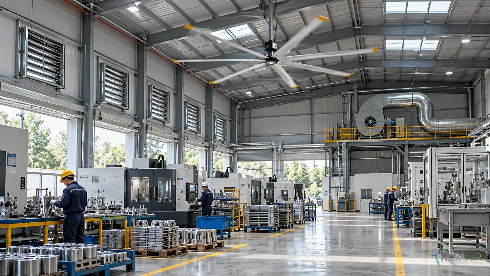 Remair, Remair Fan, helikopter fan, HVLS fan, ahır havalandırma, ahır havalandırma fanları, çiftlik fanı, endüstriyel havalandırma