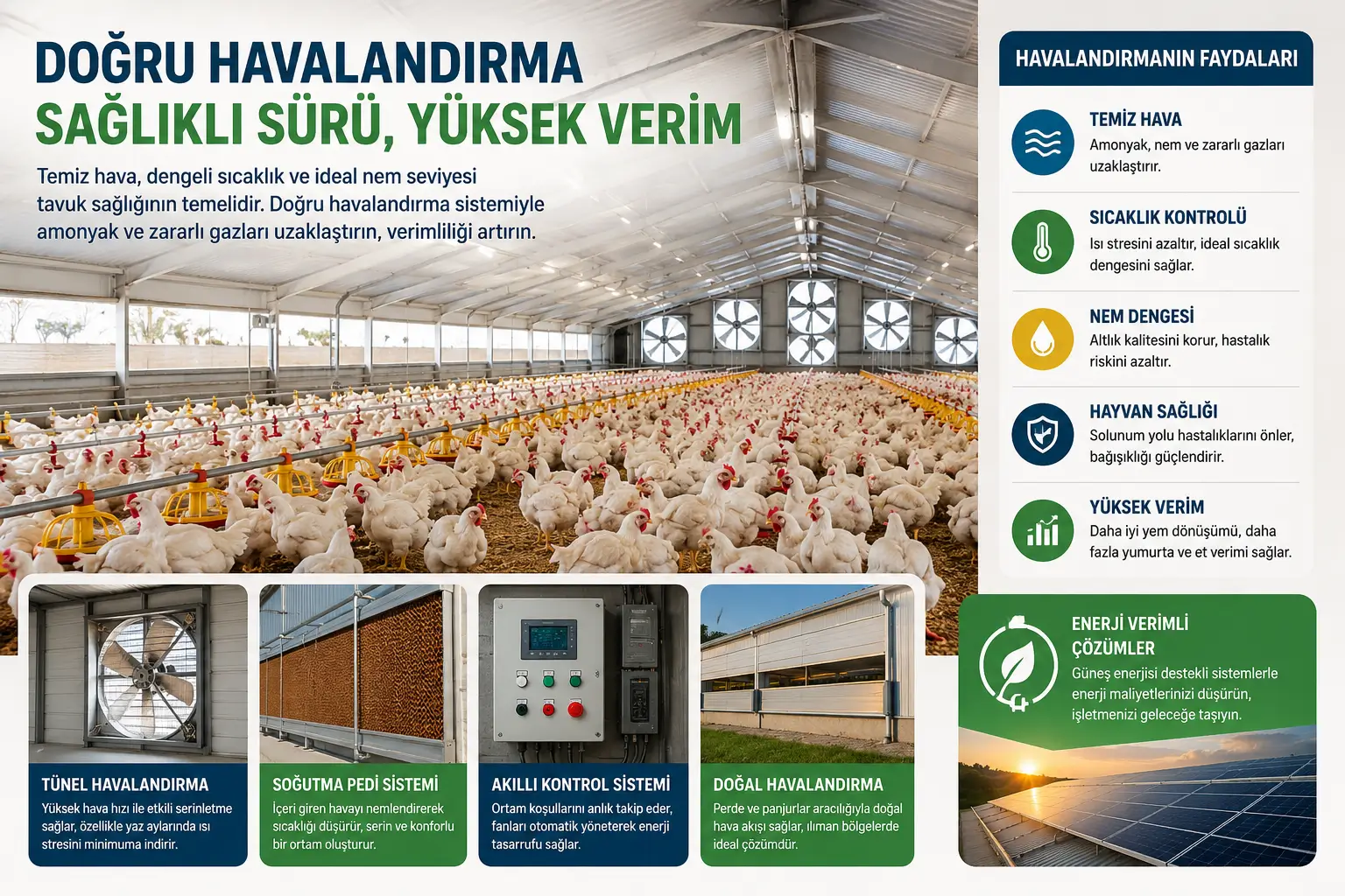 Kümes ve Tavuk Çiftliği Havalandırma Sistemleri