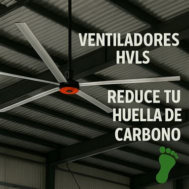 Reduce tu huella de carbono con ventiladores HVLS