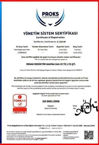 Certificado del sistema de gestión